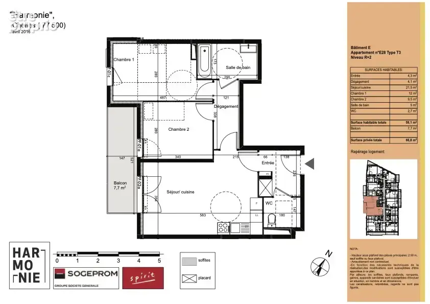 Appartement 3 pièces, 2 chambres avec terrasse - photo 7