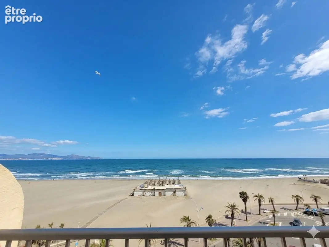 Canet Plage grand T2 avec terrasse 52 m² vue panoramique mer montagnes - photo 5