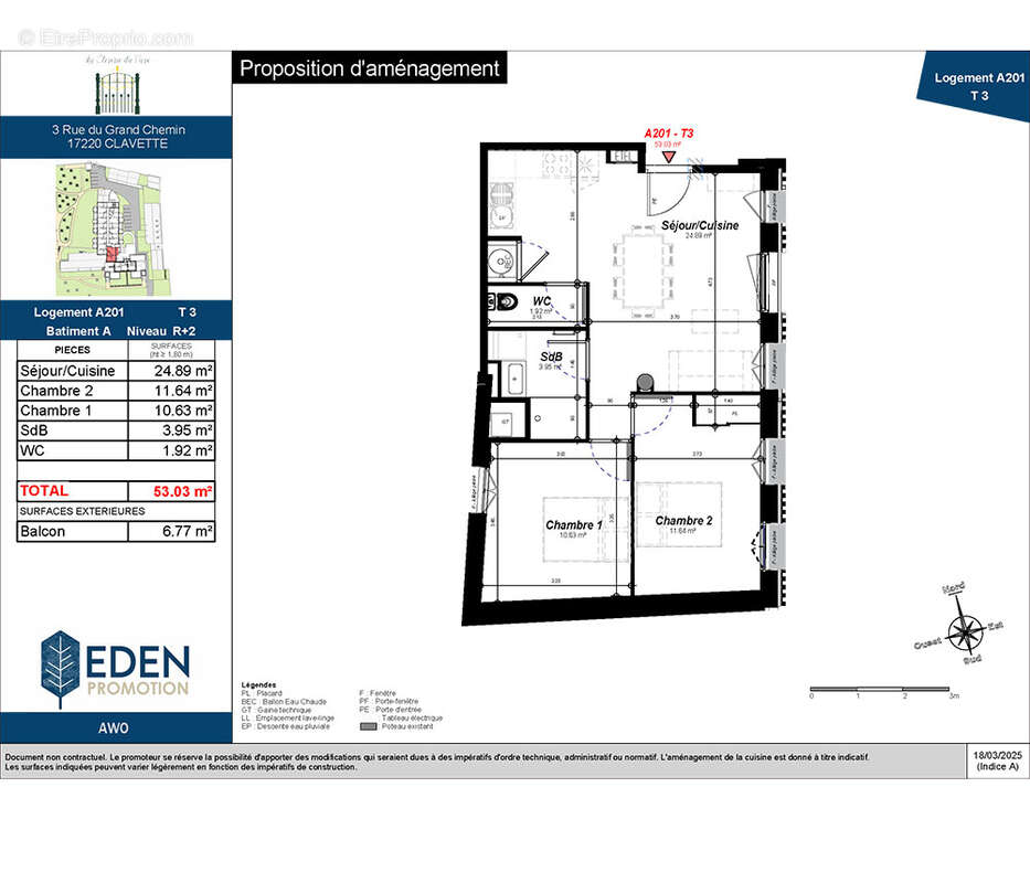 Appartement à CLAVETTE