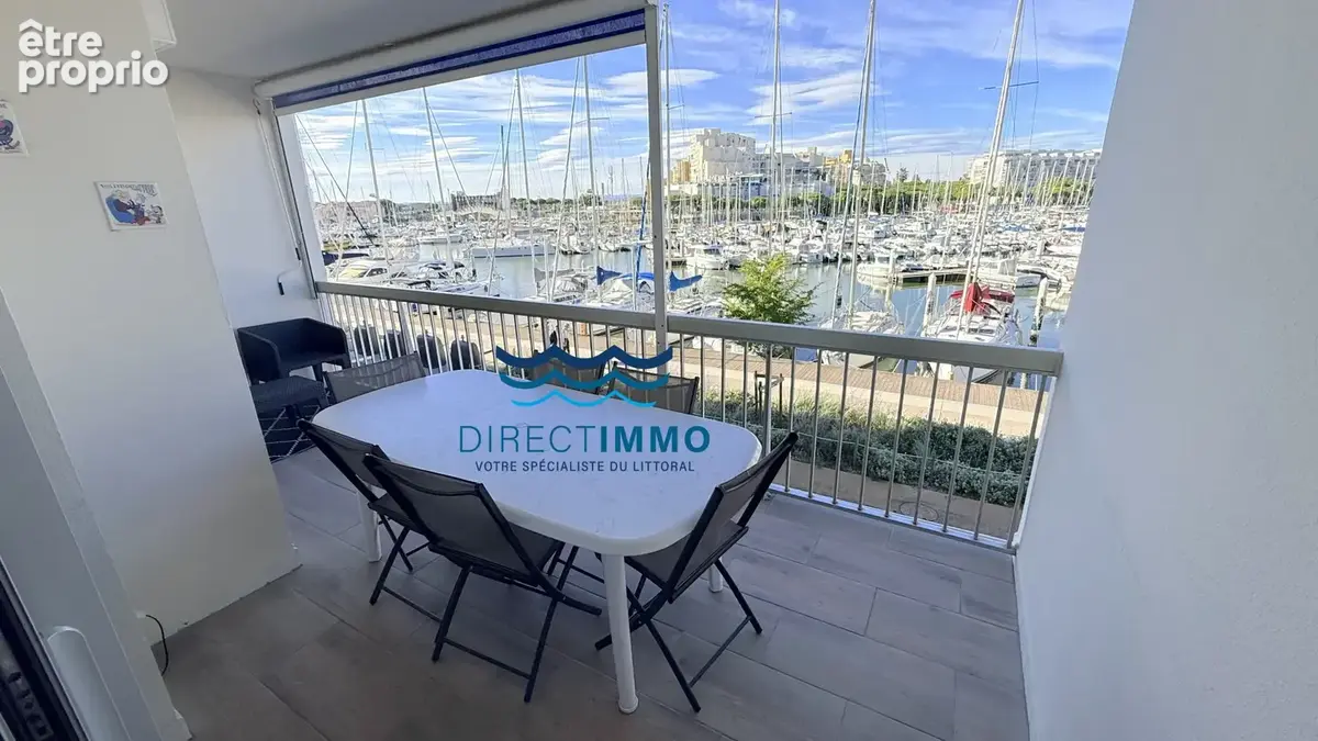 Carnon-plage   3 pièces rénové   terrasse vue port   accès direct plage - photo 1