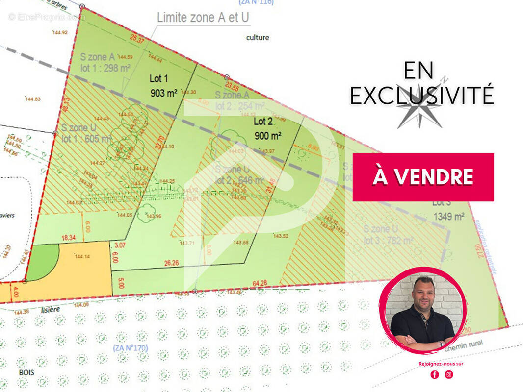 Terrain à CHAUFOUR-LES-BONNIERES