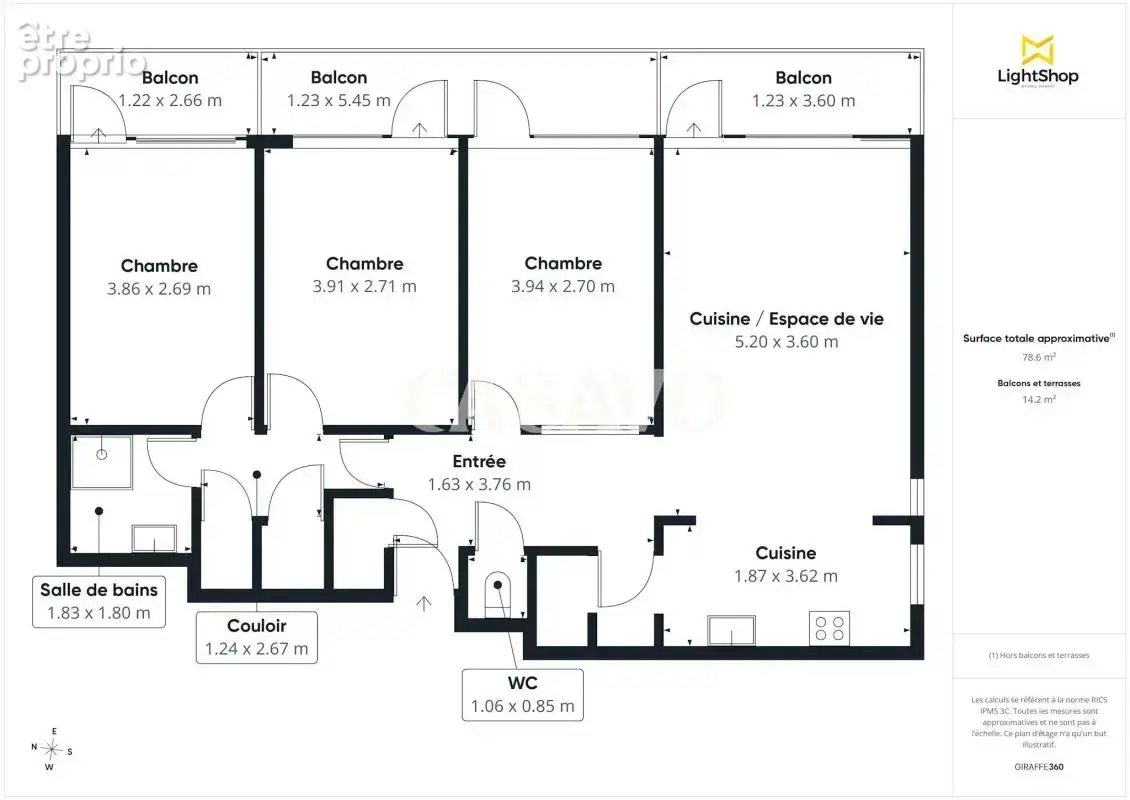 Vente Appartement 4 pièces de 77m² - 69100 Villeurbanne - photo 4