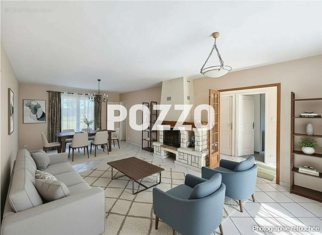 A vendre Maison individuelle de plain-pied dans bourg de Théreval 4 pièce(s) 85.20 m2 - photo 3