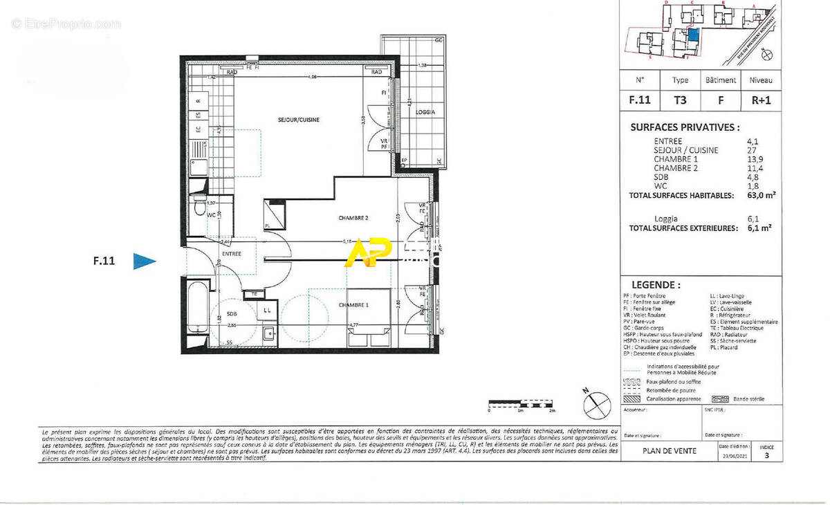 Appartement à SARTROUVILLE
