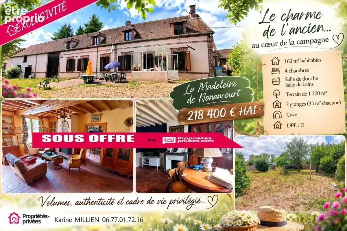 Maison à LA MADELEINE-DE-NONANCOURT