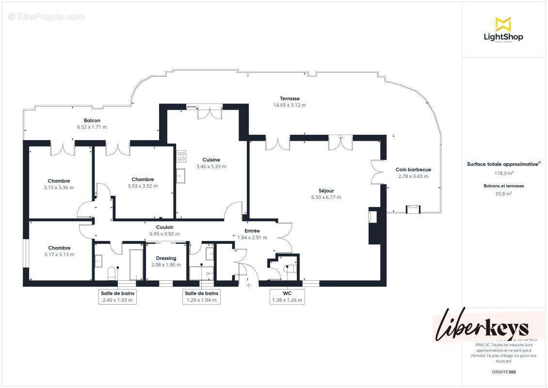 Èze – Vue mer panoramique, dernier étage de villa – 118 m² + 60 m² de terrasse - photo 14
