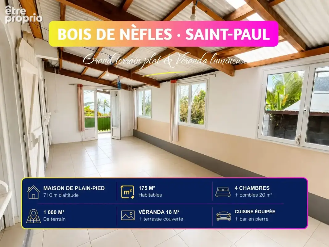 Maison 7 pièces 148 m² à vendre à Saint-Paul (97422) - photo 2