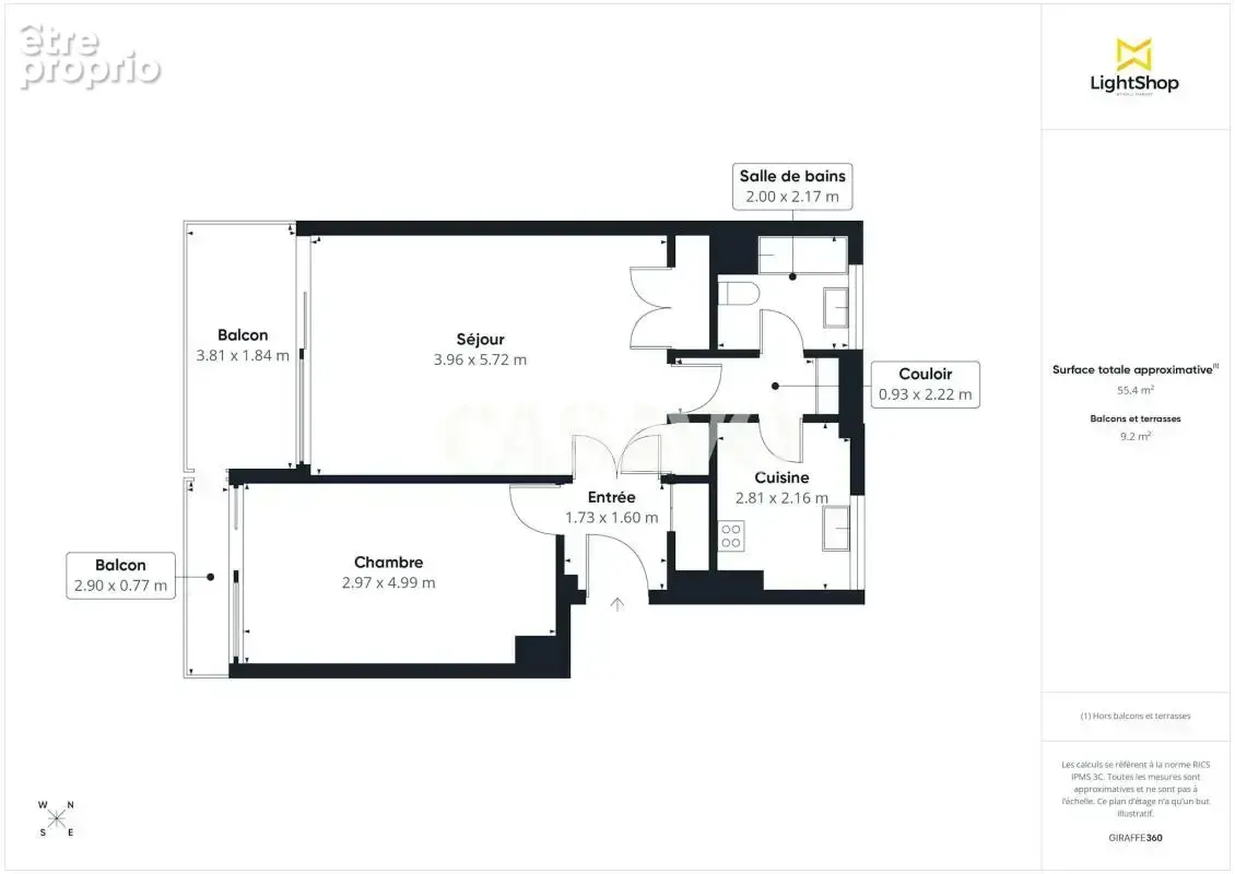 Vente Appartement 2 pièces de 55m² - 06230 Villefranche-sur-Mer - photo 2