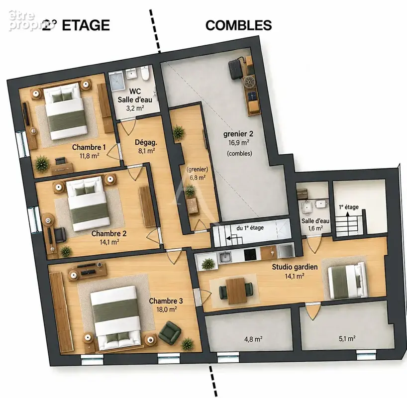 Ensemble immobilier à vocation hôtelière - 9 chambres - centre-ville d'annet-sur-marne - photo 9