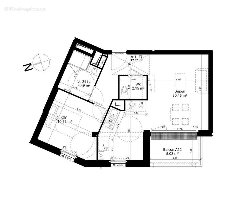 Appartement à DOUVRES-LA-DELIVRANDE