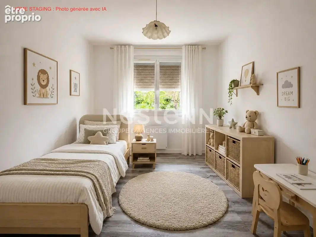 EVRES : Maison de plain pied, 4 pièces, 3 chambres, garage et jardin - photo 8