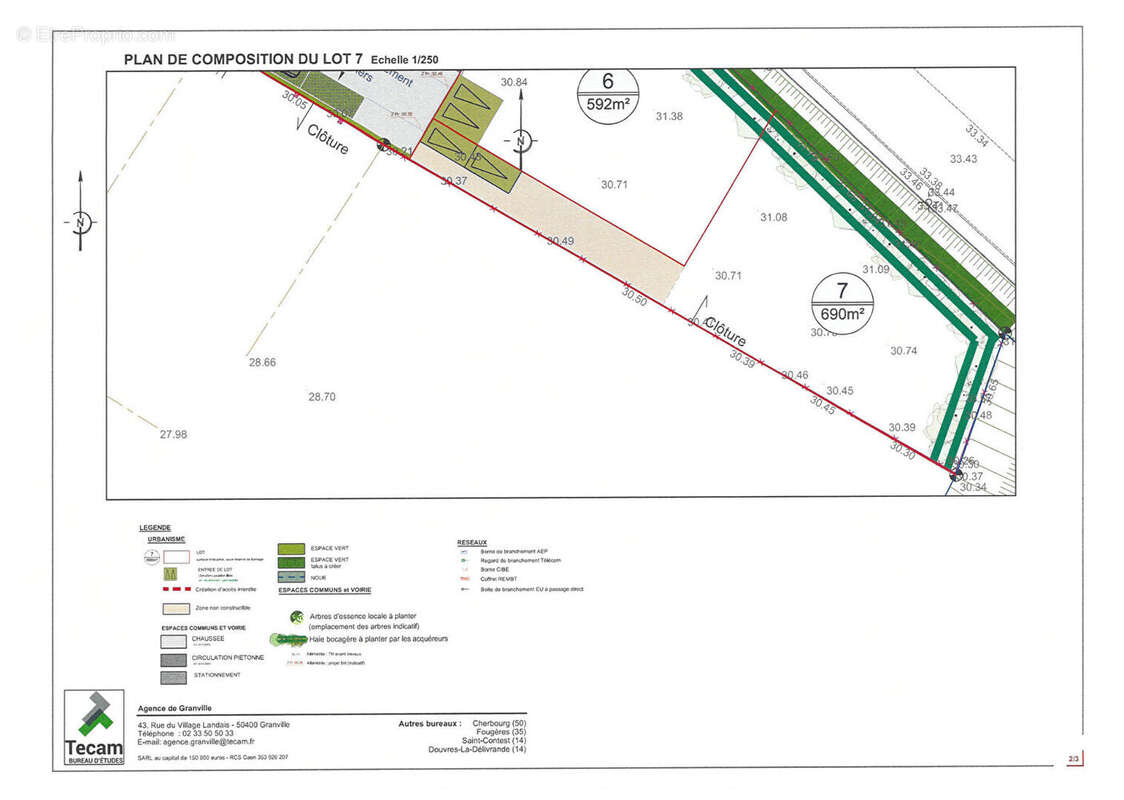 Terrain a batir de 690 m² le val saint pere - photo 2