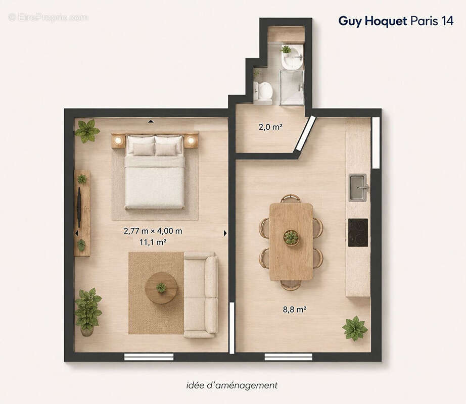 Appartement à PARIS-14E