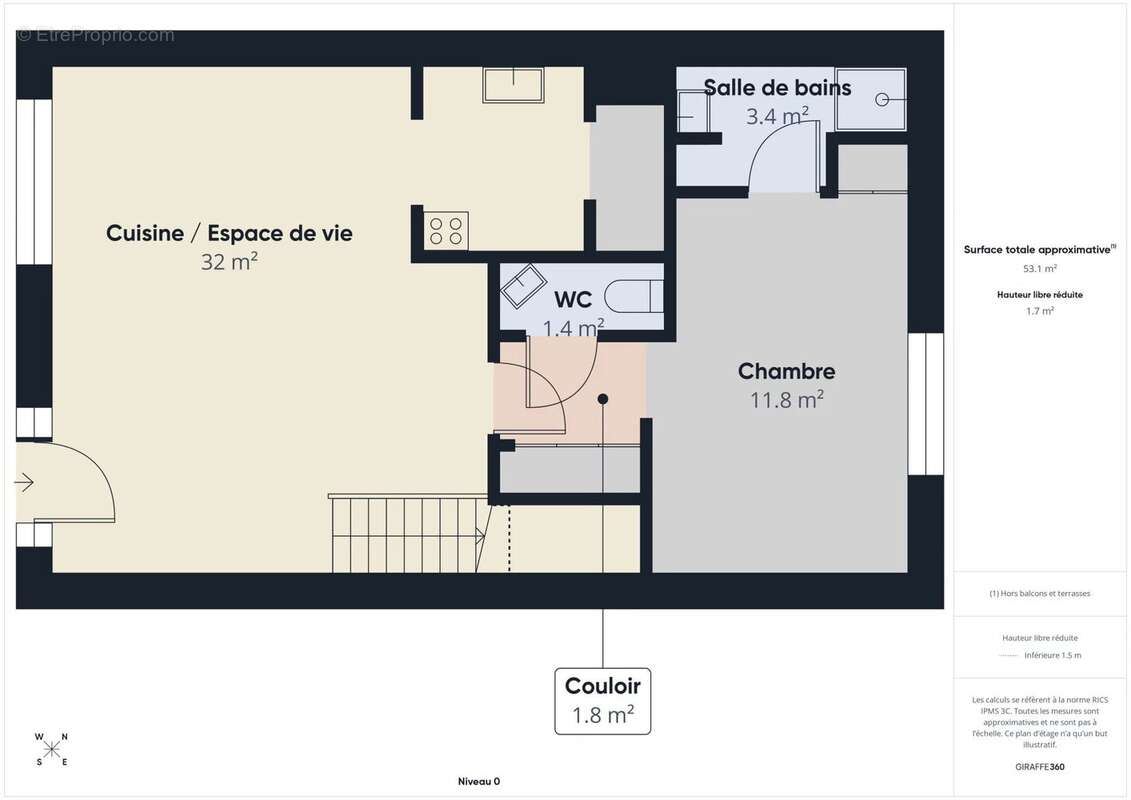 Duplex 90 m² – Terrasse 30 m² – 4 ch – Parking - photo 13