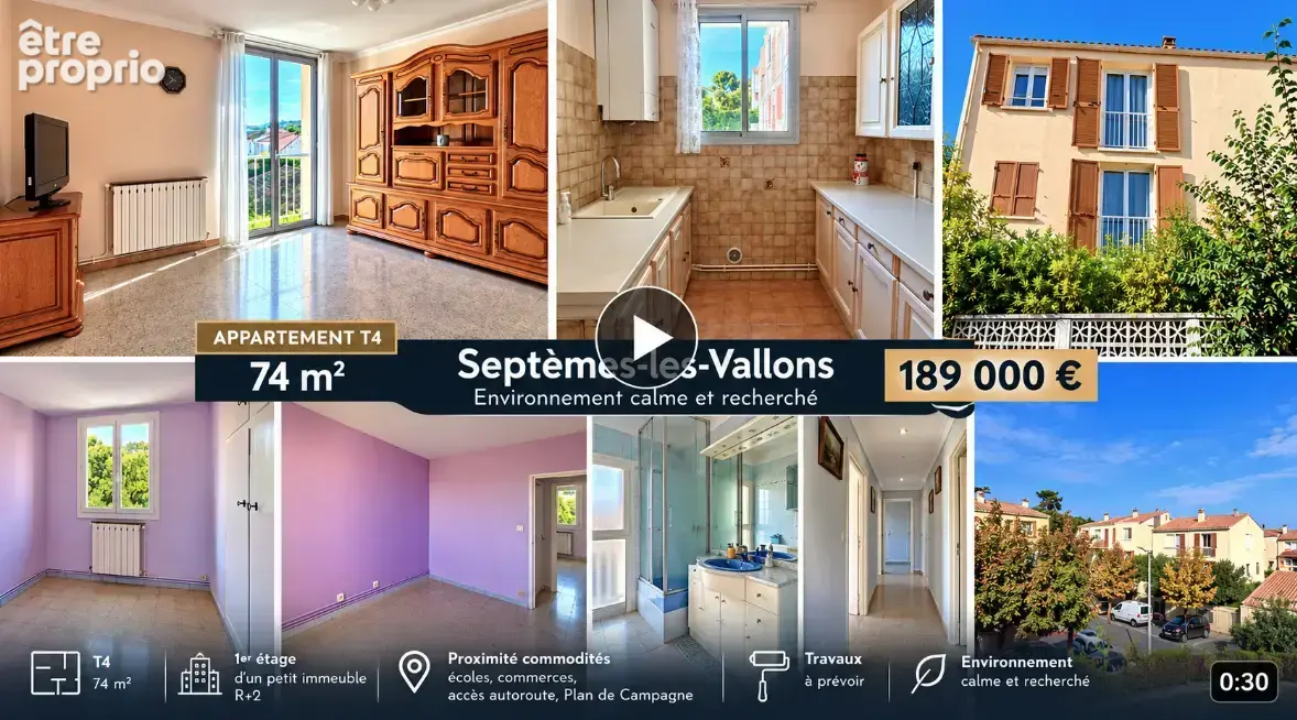 Photo Appartement à Septemes-Les-Vallons au prix de 189 000€