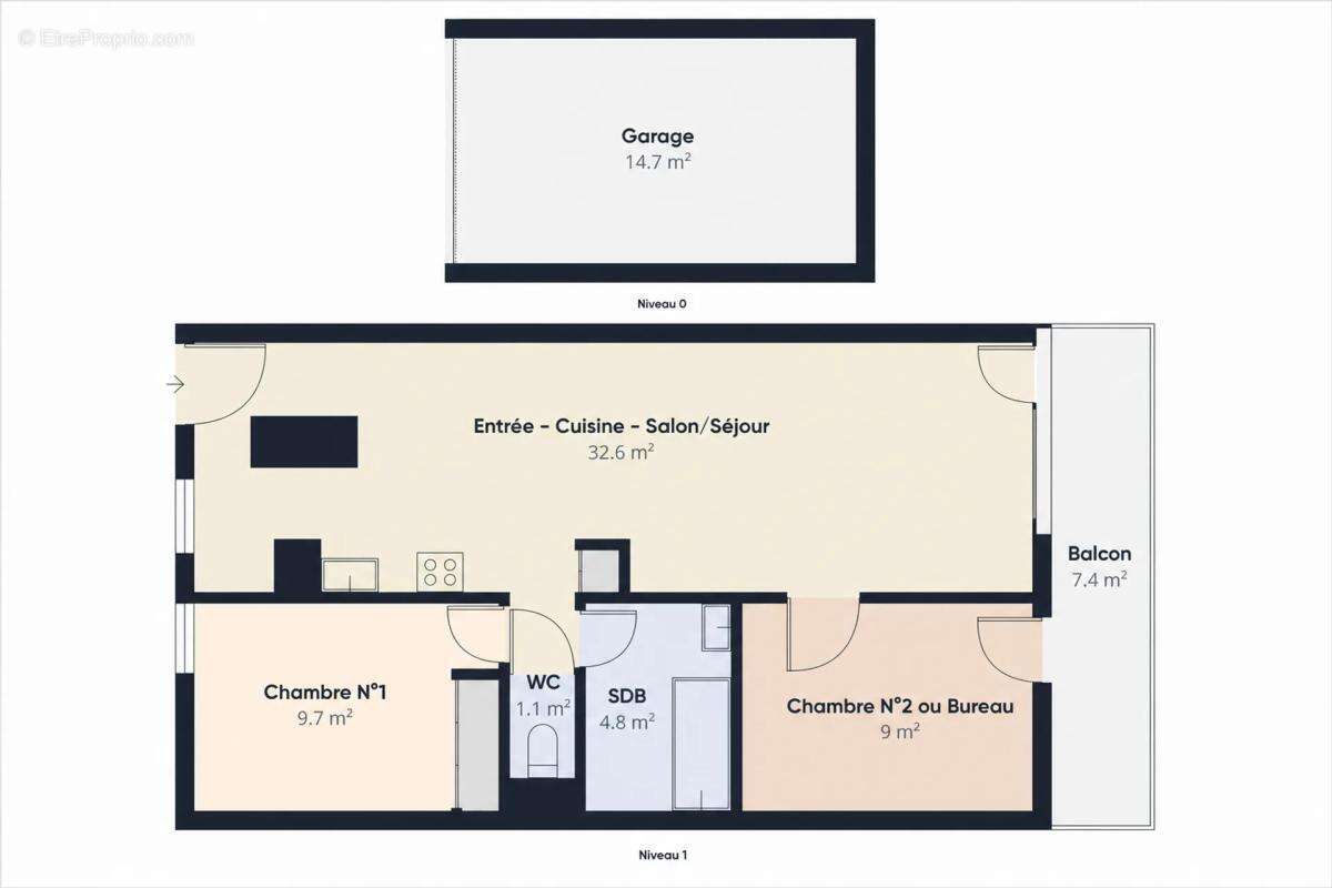 Appartement de 3 pièces de 61 m2 en vente à Rennes - photo 10
