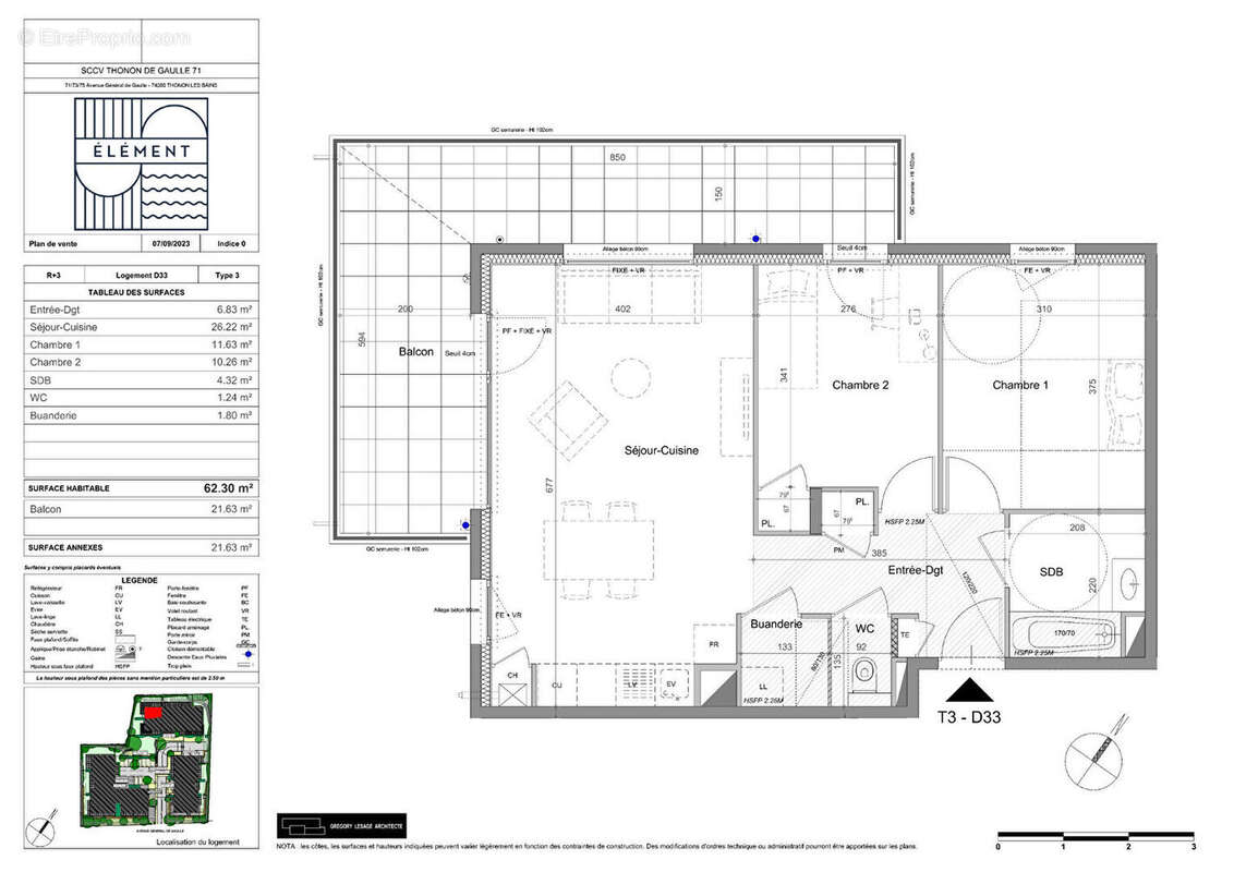 Appartement à THONON-LES-BAINS
