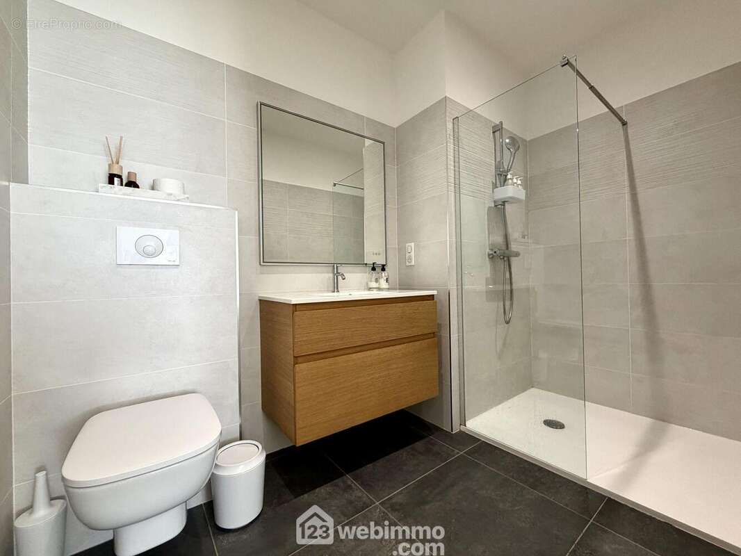 Salle d'eau liée avec la chambre principale - Appartement à SAN-MARTINO-DI-LOTA