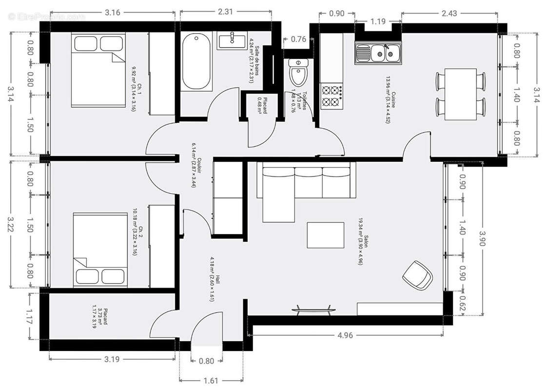 Appartement à PARIS-13E