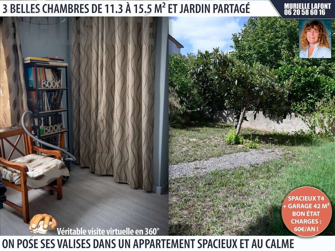 Appartement T4 avec garage et cellier - jardin partagé - photo 4