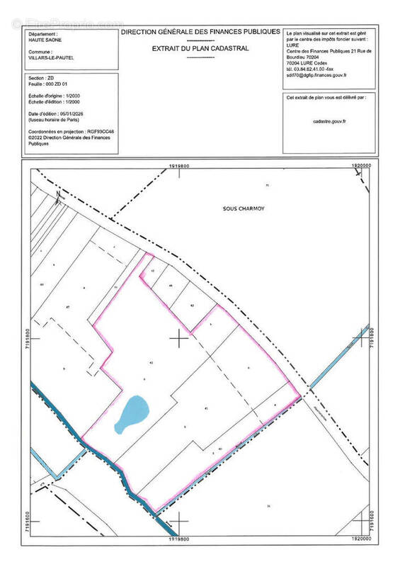 Terrain à VILLARS-LE-PAUTEL