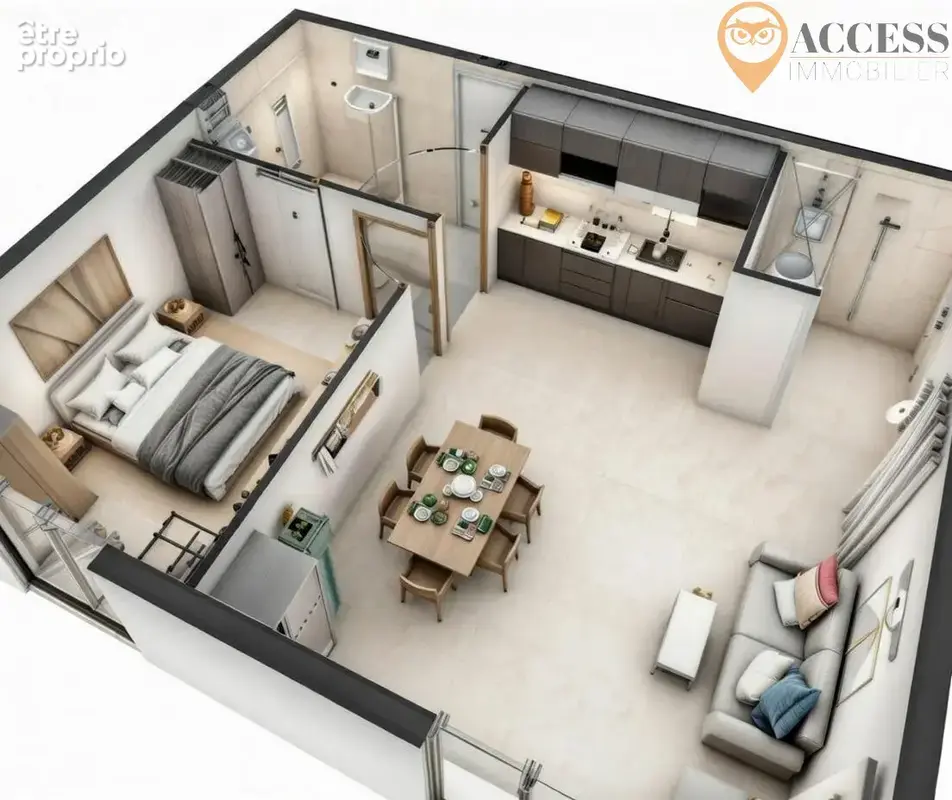 BOUFFEMONT - Appartement 1 pièce avec balcon et place de parking - photo 3