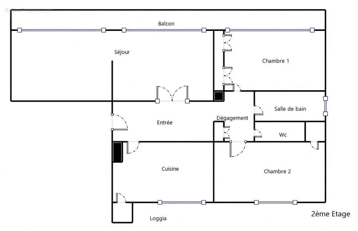 T3 traversant Est/Ouest 78,29 m² /balcon / Garage - photo 16
