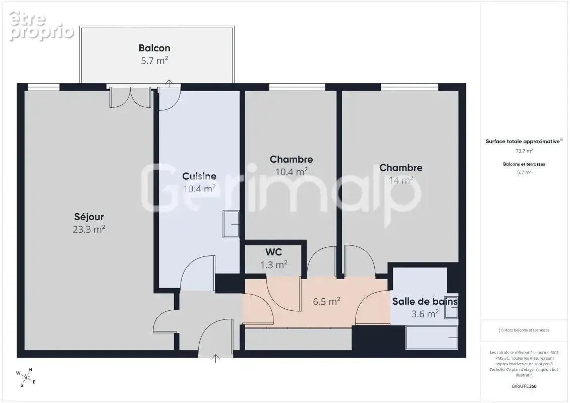 Vente - Appartement - 3 pièces + cuisine - 72,10 m² - 285 000 € - photo 18