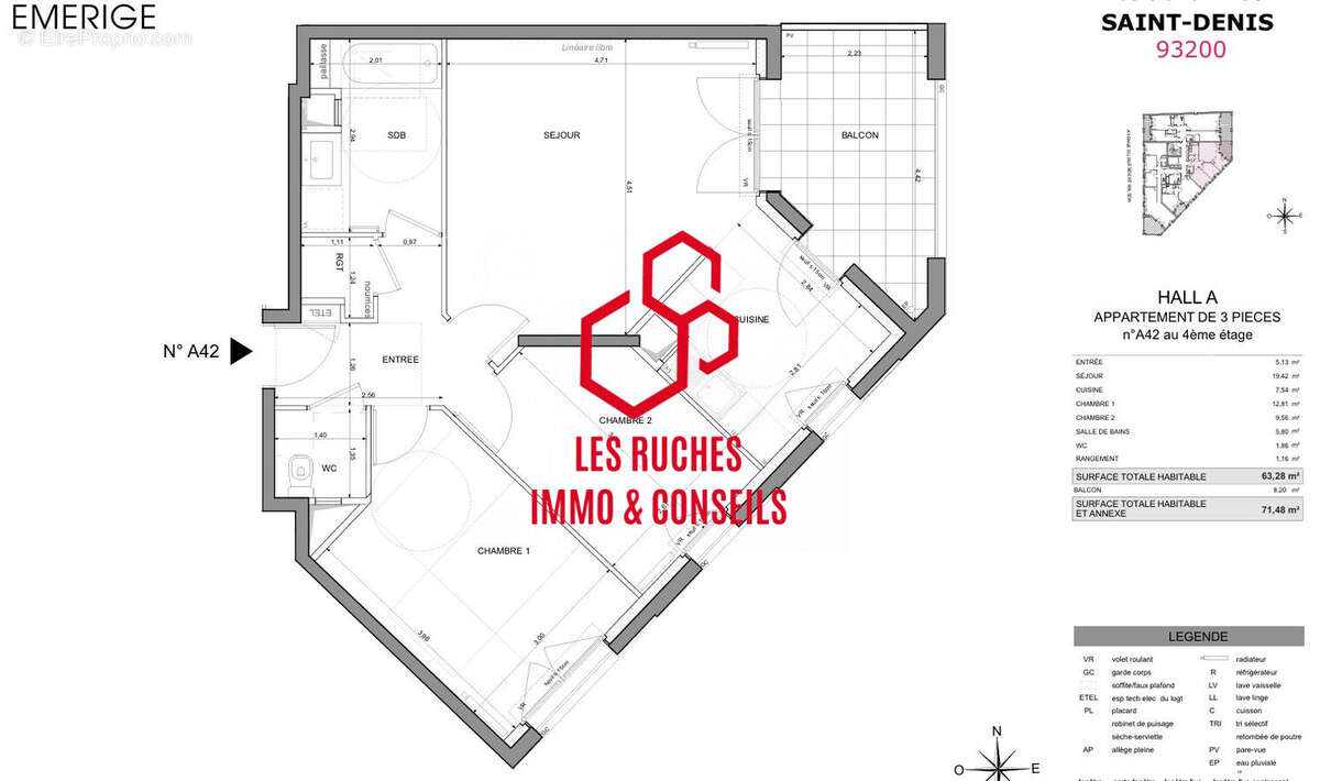 Appartement à SAINT-DENIS