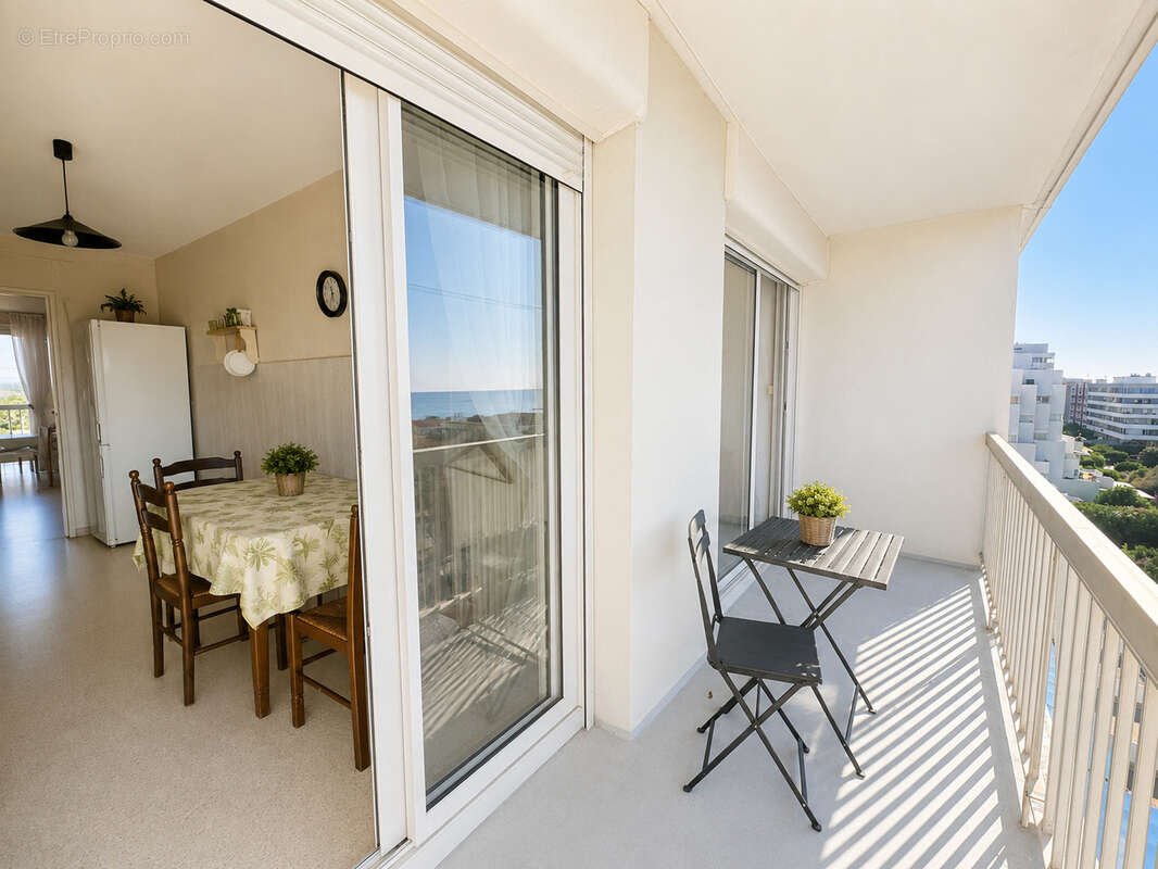 Carnon t3 dernier etage vue port mer etangs - photo 9
