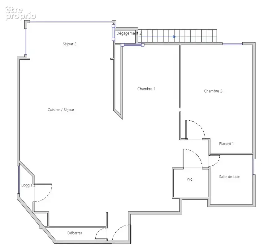 T3 78 m2 avec toit-terrasse 72 m2 et vue collines - photo 23