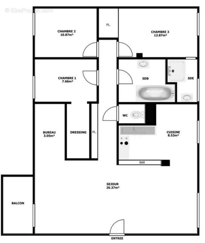 Appartement à CLICHY