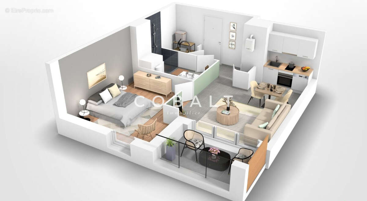 Appartement récent - 1 chambre - 39.55 m2 - Vue Mer - Balcon - photo 5