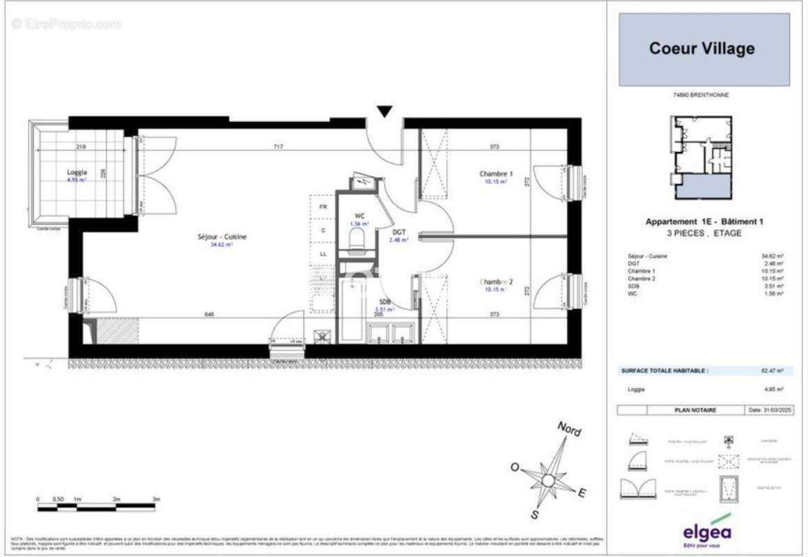 Appartement à BRENTHONNE