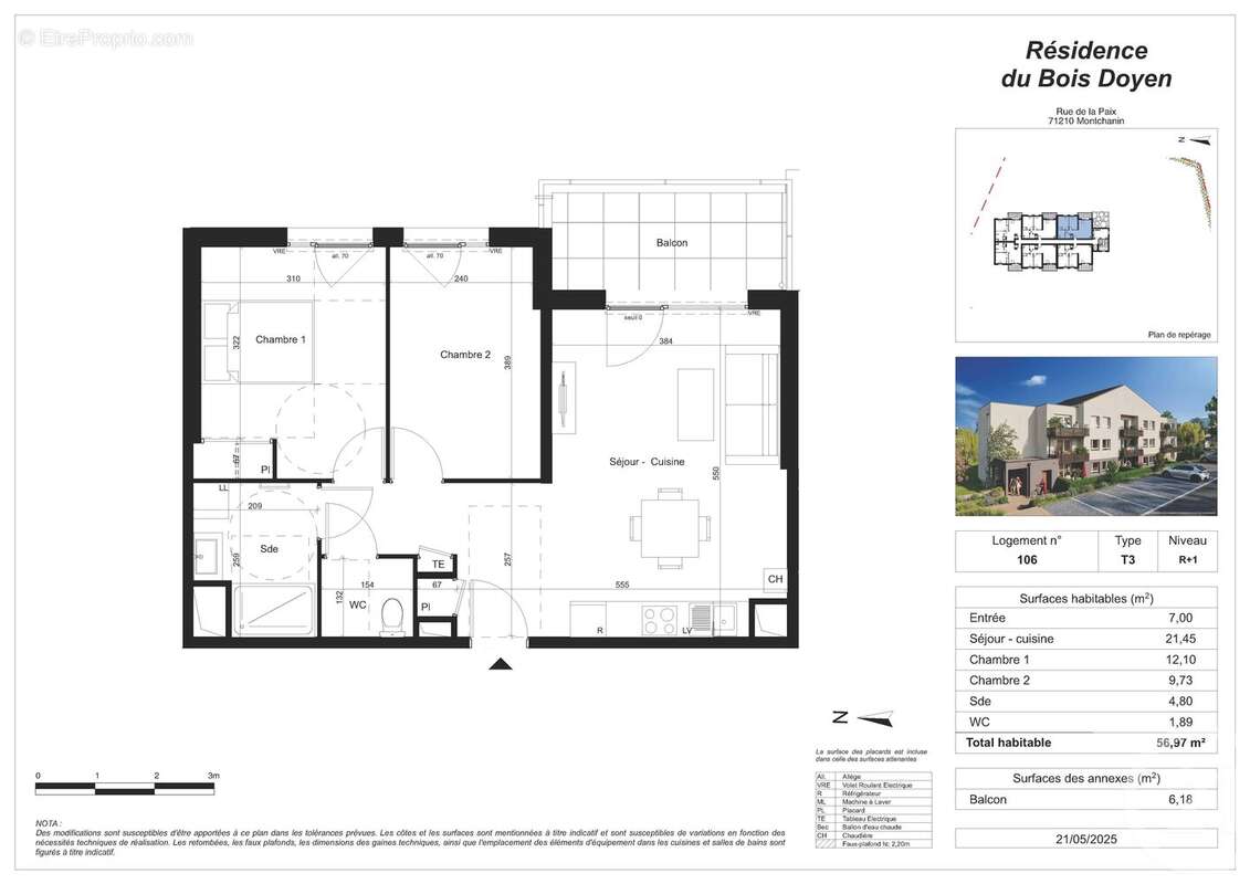 Appartement à MONTCHANIN