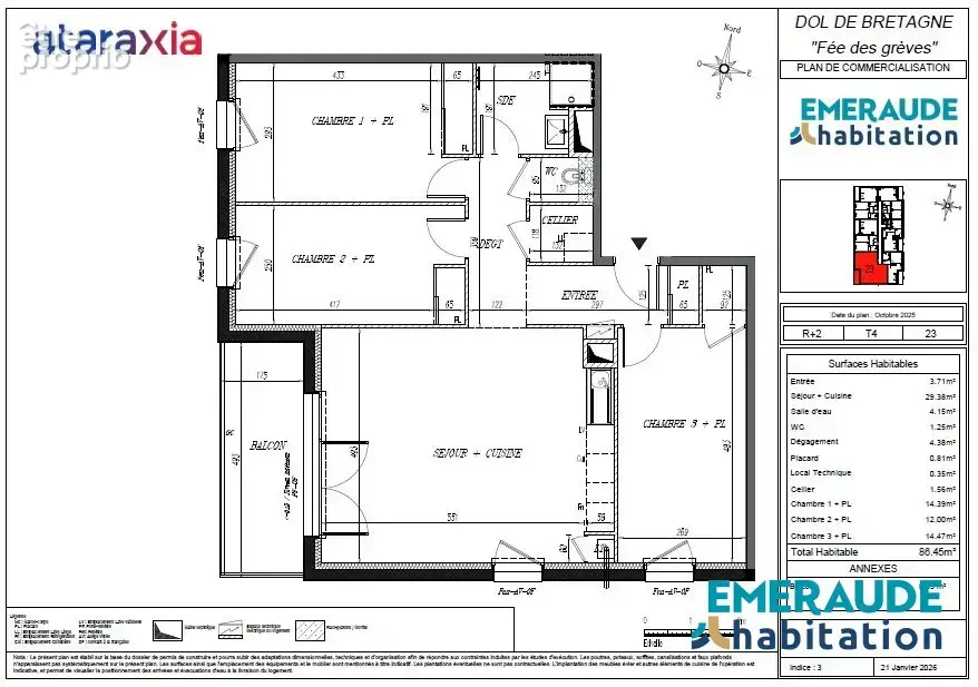 Appartement 4 pièces 86 m² à vendre à Dol-De-Bretagne (35120) - photo 4