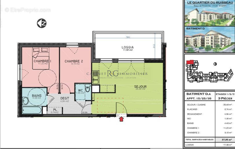 Appartement 57 m² à Woippy  - photo 8