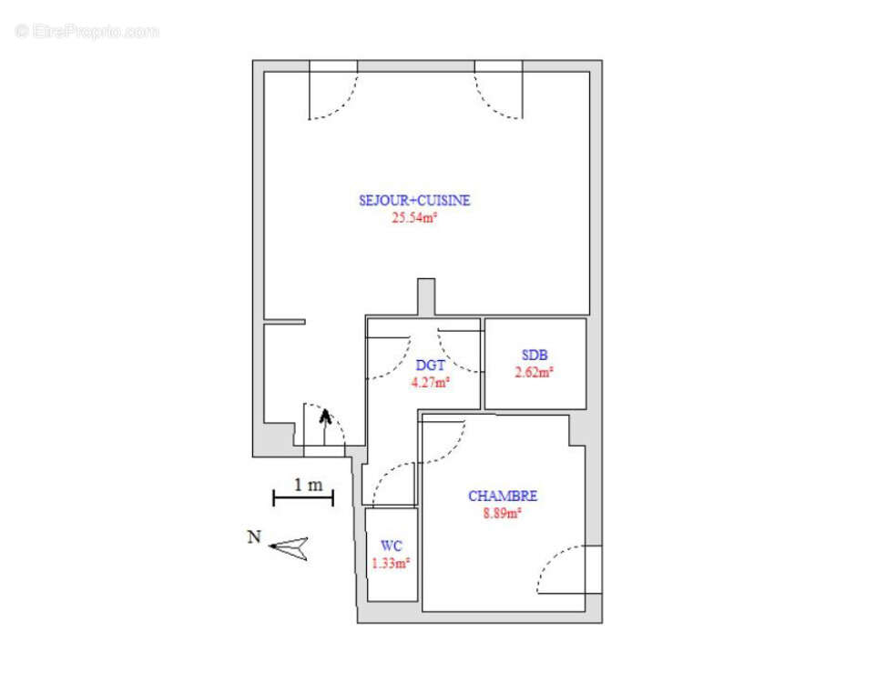 T2 de 42,65 m2 Loi Carrez   Place du 4 Septembre   Marseille 7e - photo 12