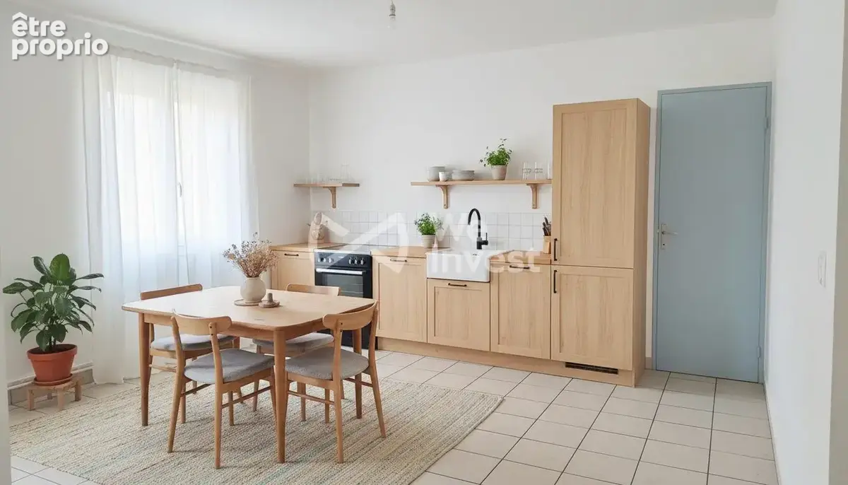 Projection d'un aménagement après rénovation intérieur modifié avec l' IA