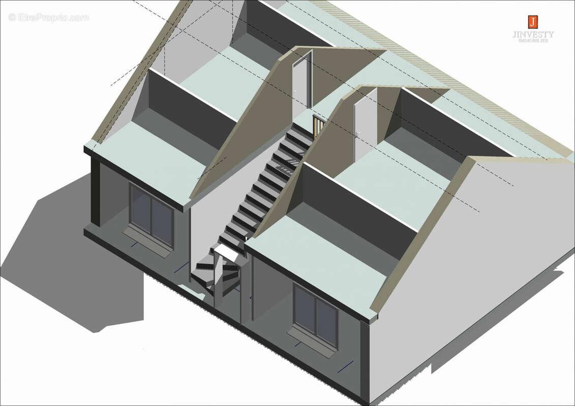 vue en 3 D - Maison à LORIENT