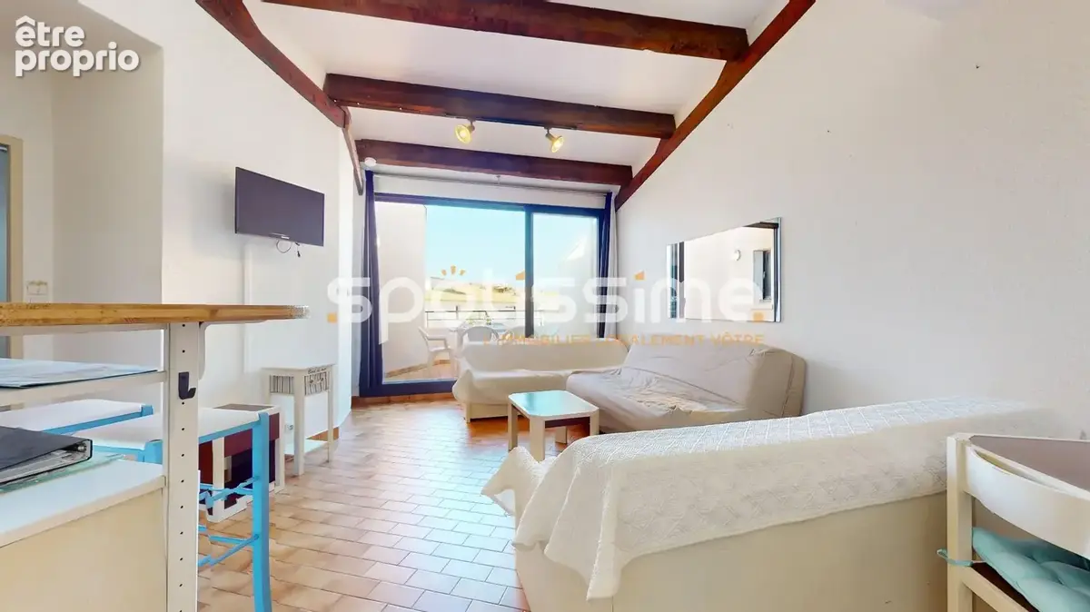 Cap d'agde  avant-port  grand studio cabine avec terrasse et solarium privé vue port - photo 14