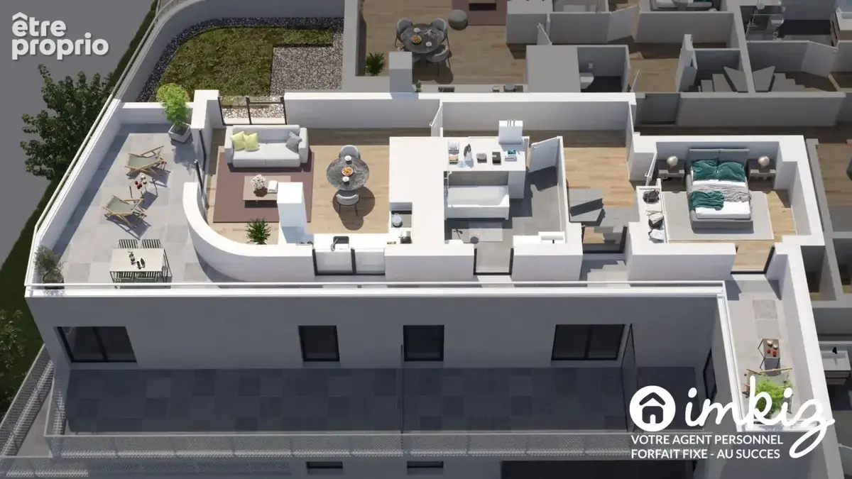 Duplex 111m2 4cha dern étag, terrasse, double park - photo 15