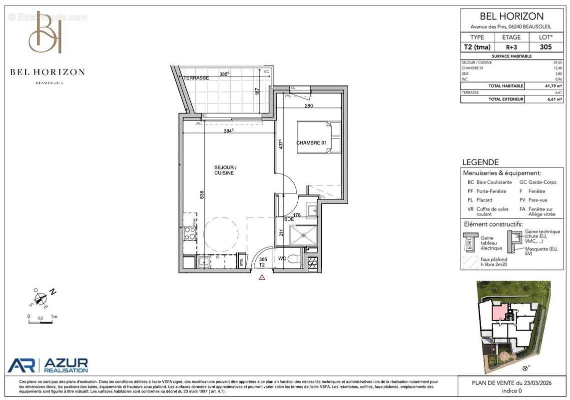 Appartement à BEAUSOLEIL