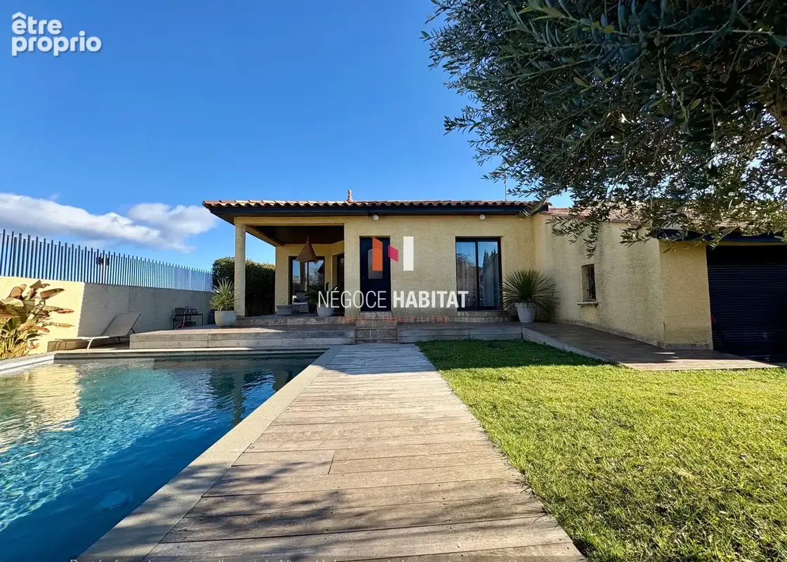 Villa T4 avec piscine et garage à vendre - Lansargues, terrain de 477 m2 - photo 2