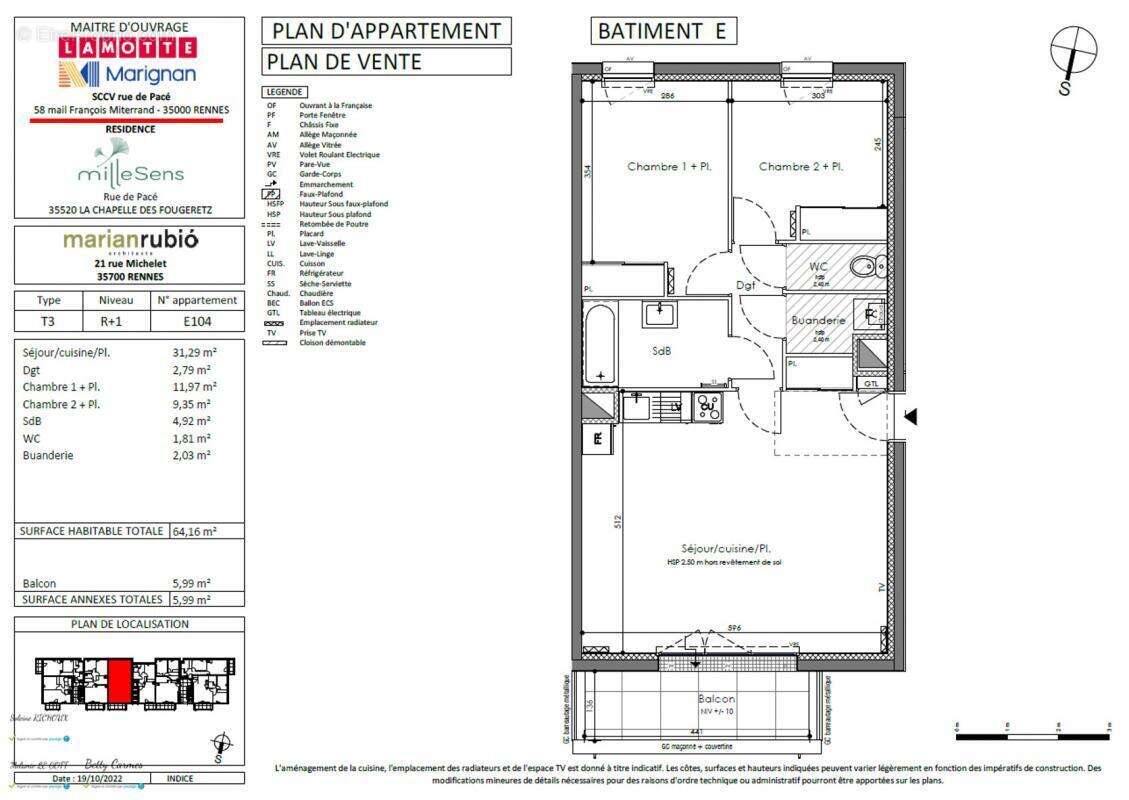 Appartement à LA CHAPELLE-DES-FOUGERETZ