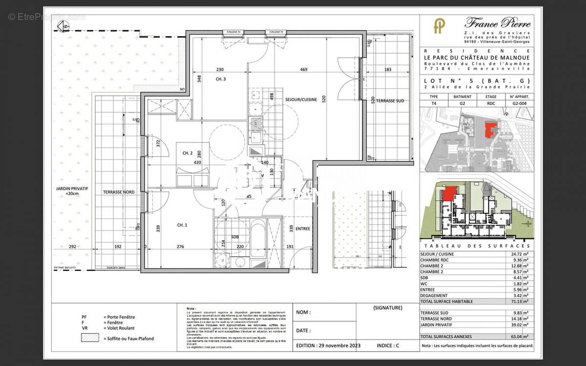 Appartement à EMERAINVILLE