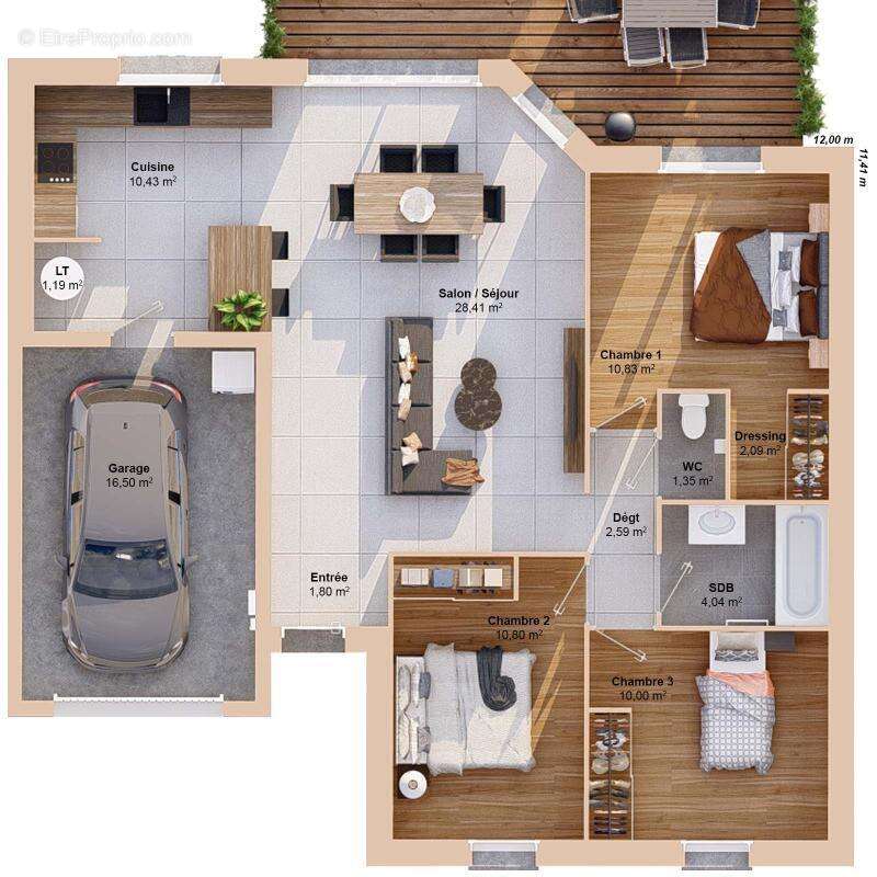 Maison 5 pièces 84 m2 - photo 3