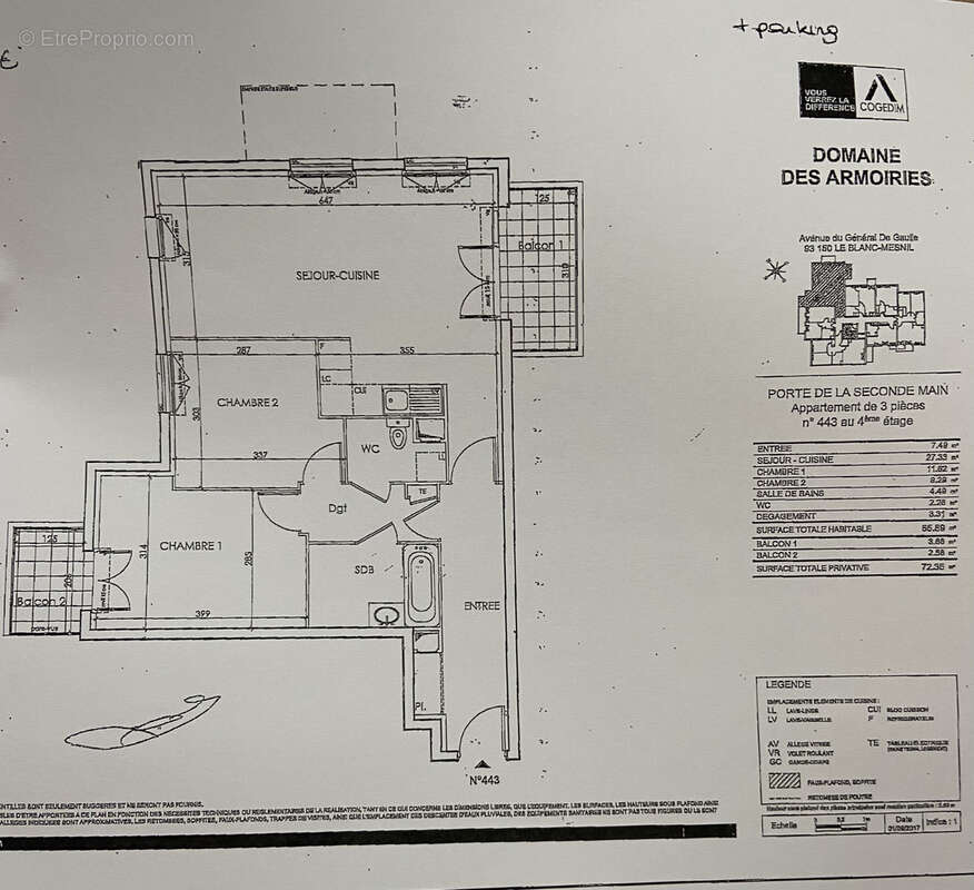 Appartement à LE BLANC-MESNIL