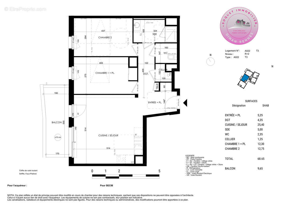 Appartement à CHEVAIGNE