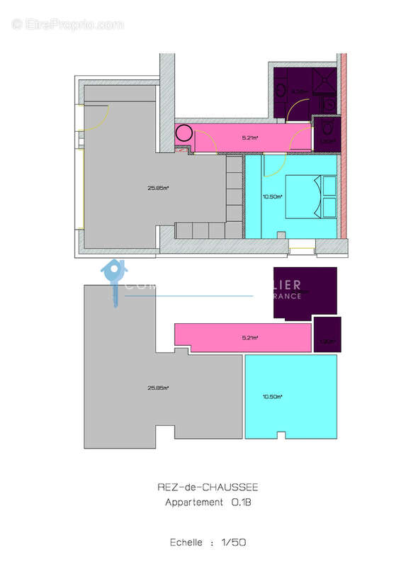 COCHEREN appartement F2 Terrasse espace vert 2 Parking - photo 4